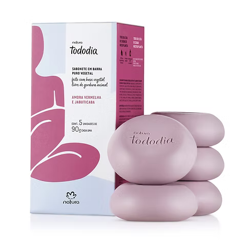 Natura Tododia Pure Vegetable Bar Soap Red berries and jaboticaba 450g