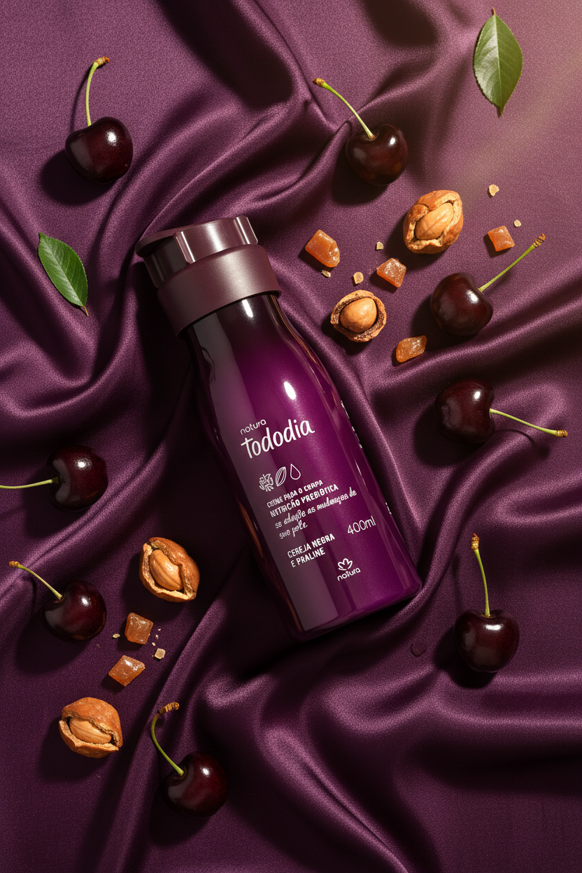 Natura Tododia Creme Corporal Cereja Negra e Praliné 400 ml