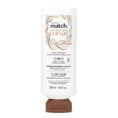 Condicionador e Leave-In Match Ciência das Curvas 300ml | O Boticário