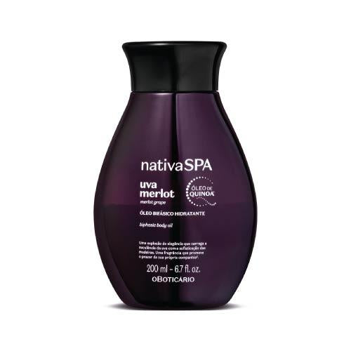 Óleo Bifásico Hidratante Corporal Nativa Spa Uva Merlot, 200ml