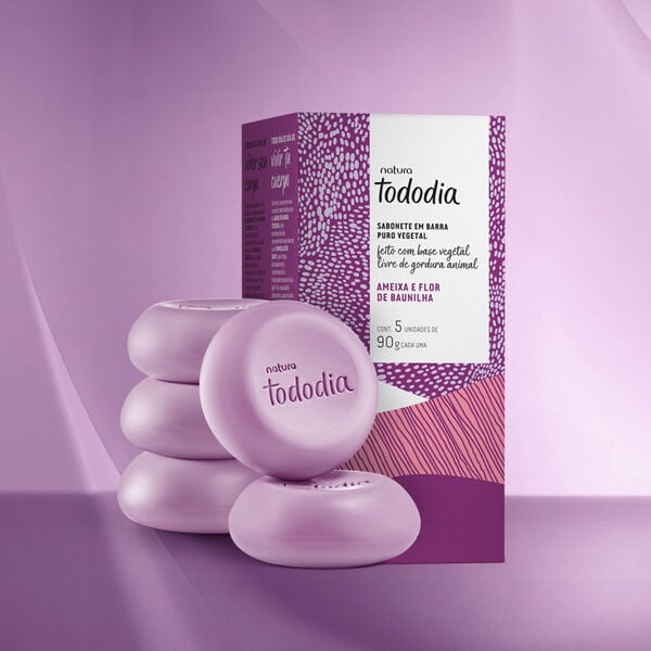 Natura Tododia Pure Vegetable Bar Soap Plum and Vanilla Blossom 450g